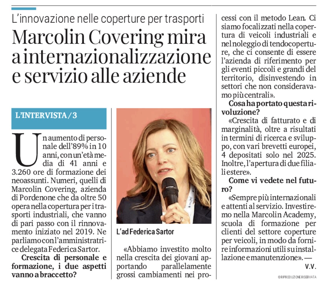 Intervista a Federica Sartor, AD di Marcolin Covering